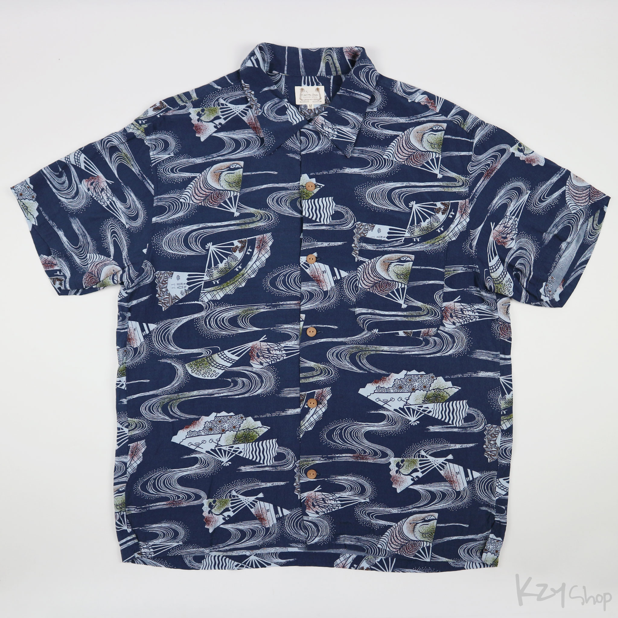  เสื้อฮาวายลายญี่ปุ่น Kearney House ลาย พัดกับสายน้ำ