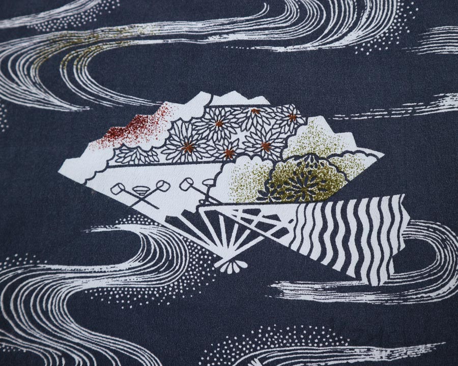  เสื้อฮาวายลายญี่ปุ่น Kearney House ลาย พัดกับสายน้ำ