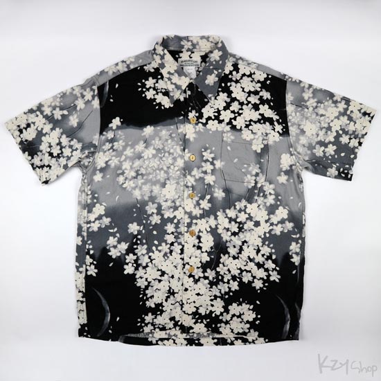 เสื้อฮาวายลายญี่ปุ่น MAKANA LEI ลาย ดอกซากุระ