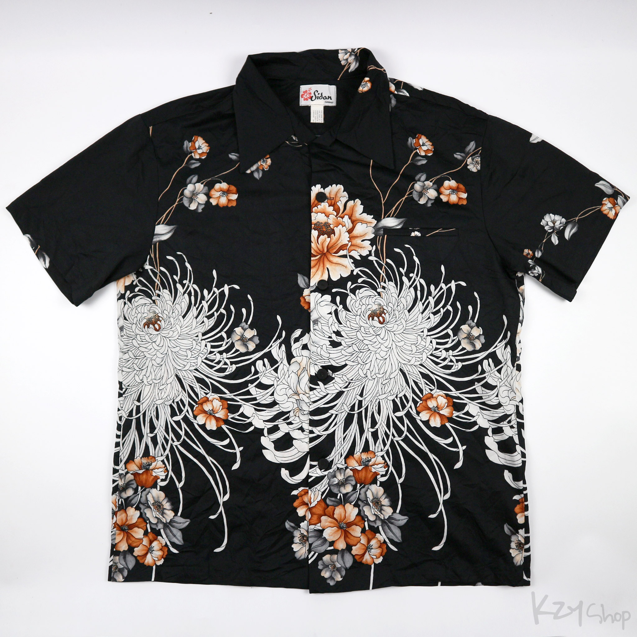เสื้อฮาวายลายญี่ปุ่น Sidan HAWAII ลาย ดอกไม้