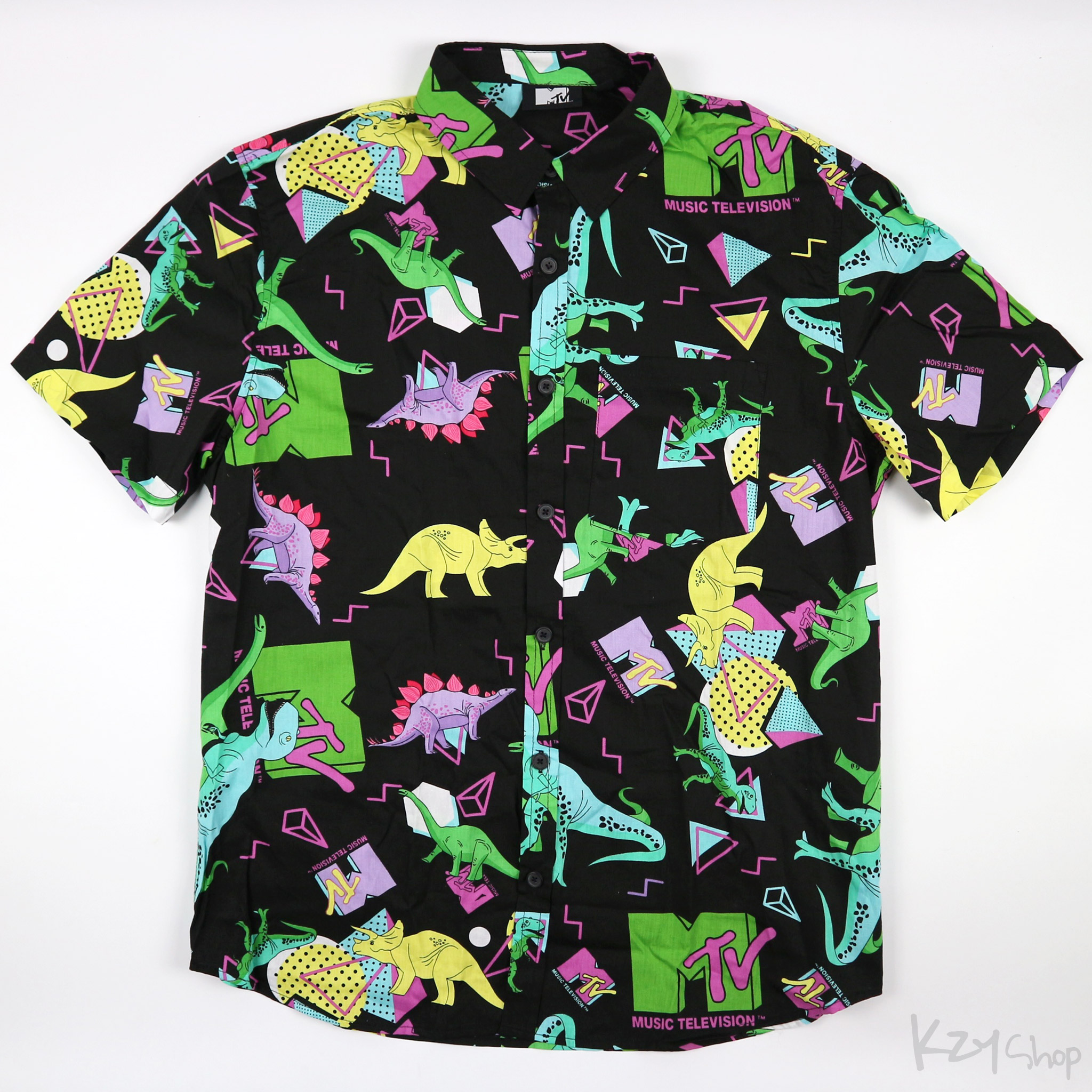 MTV Dinosaur - Button Down Shirt