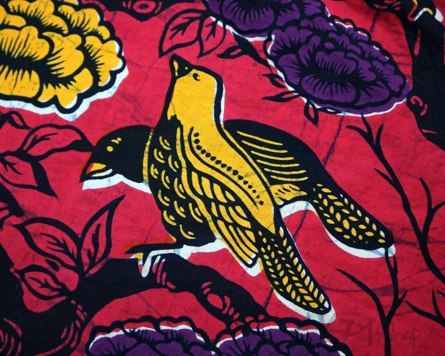  เสื้อฮาวายลายญี่ปุ่น Africa Textile ลาย นก ดอกซากุระ