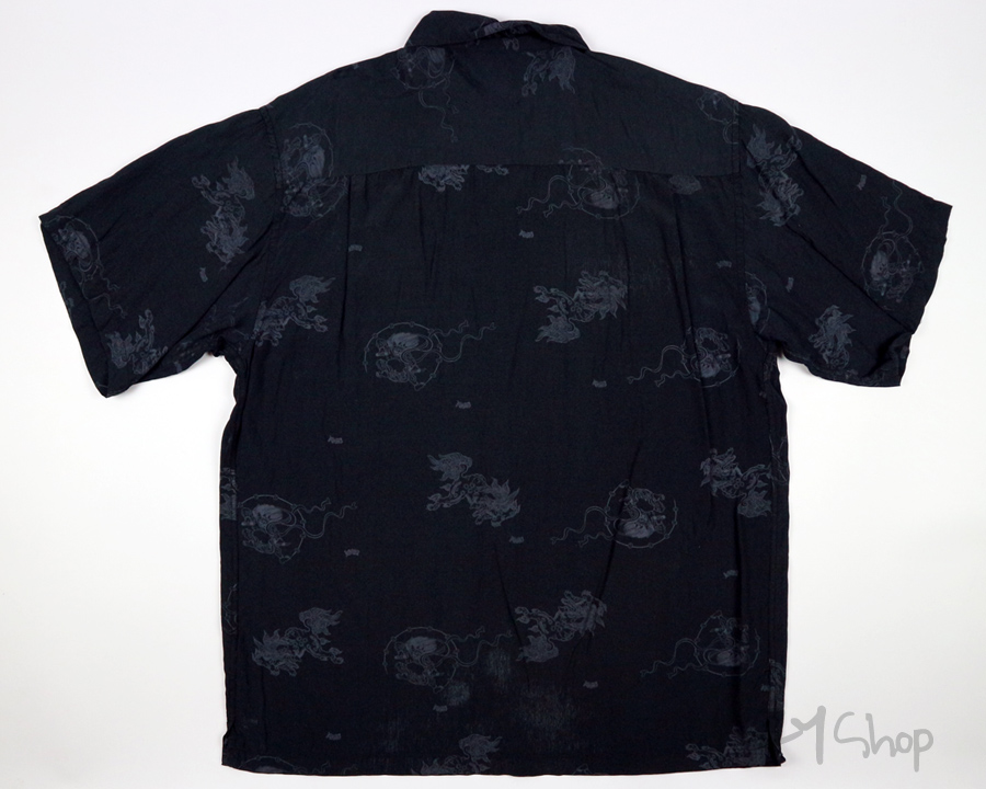 เสื้อฮาวายลายญี่ปุ่น Hill Crop - Raijin (Black)