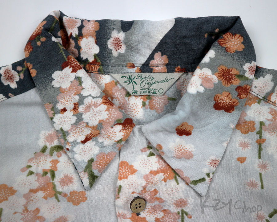 เสื้อฮาวายลายญี่ปุ่น Styled by Originals ลาย ดอกซากุระ