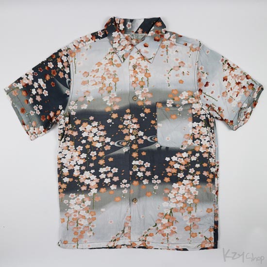 เสื้อฮาวายลายญี่ปุ่น Styled by Originals ลาย ดอกซากุระ