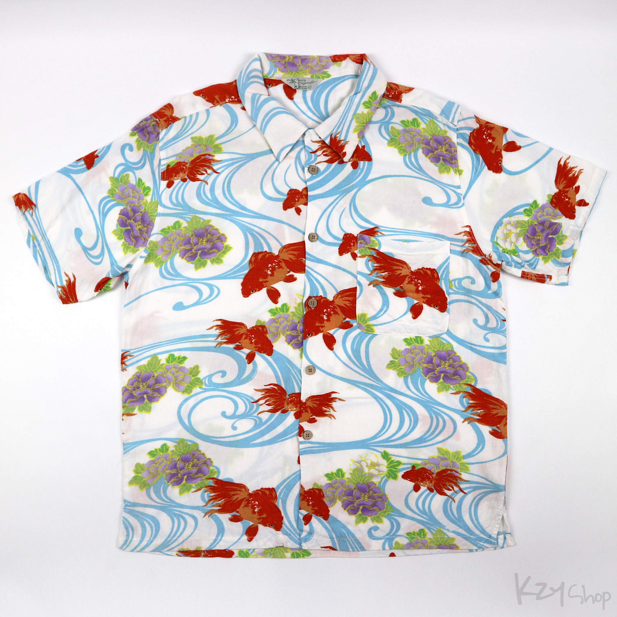  เสื้อฮาวายลายญี่ปุ่น Styled by Originals ลาย ปลาทอง