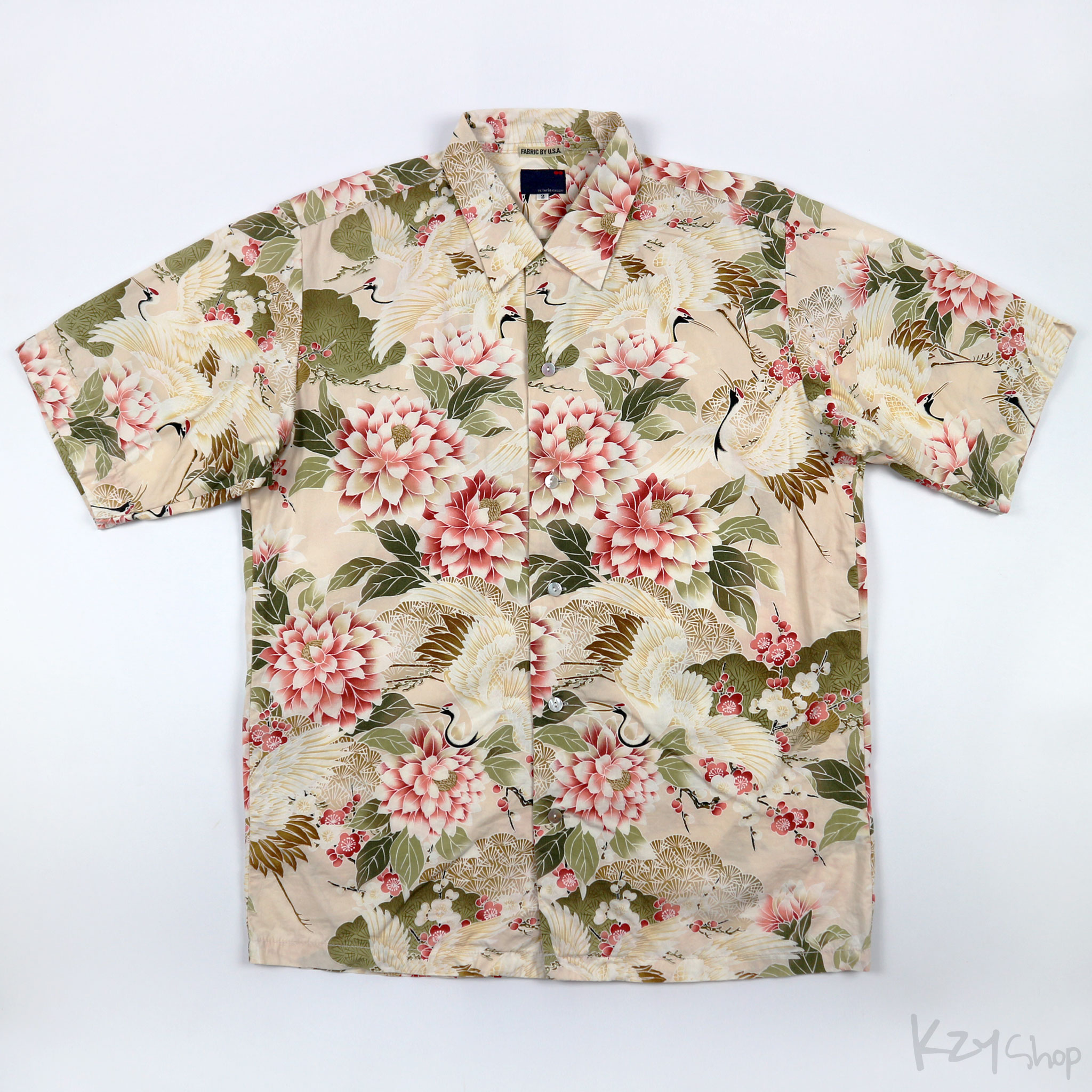  เสื้อฮาวายลายญี่ปุ่น TAKEO KIKUCHI ลาย นกกระเรียน