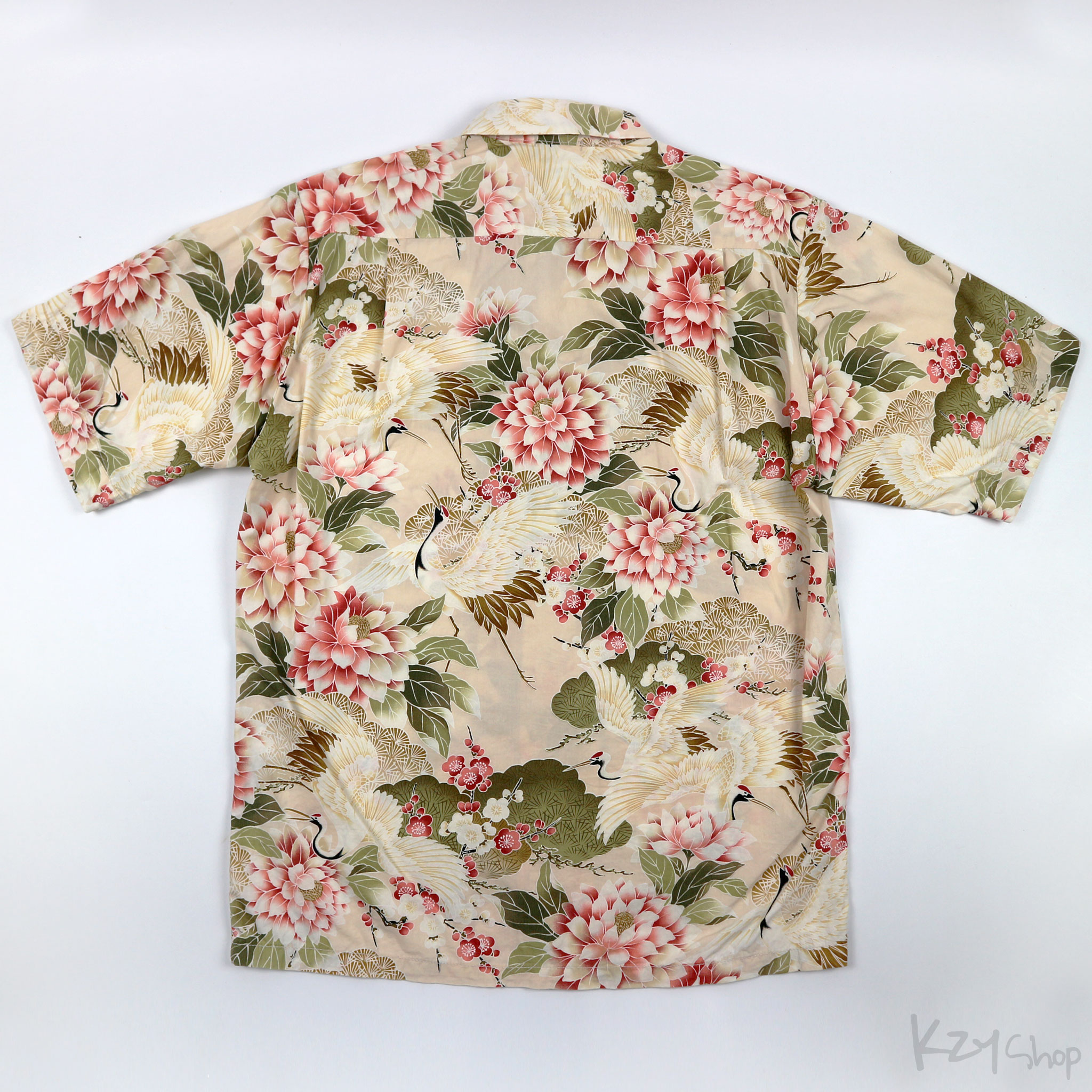  เสื้อฮาวายลายญี่ปุ่น TAKEO KIKUCHI ลาย นกกระเรียน