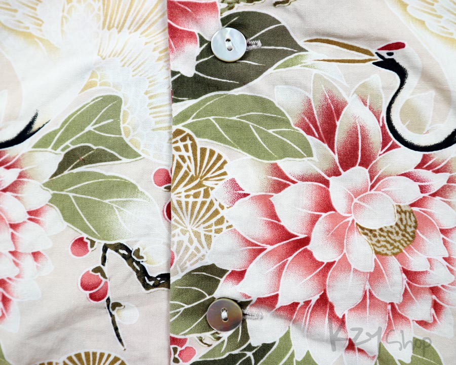  เสื้อฮาวายลายญี่ปุ่น TAKEO KIKUCHI ลาย นกกระเรียน