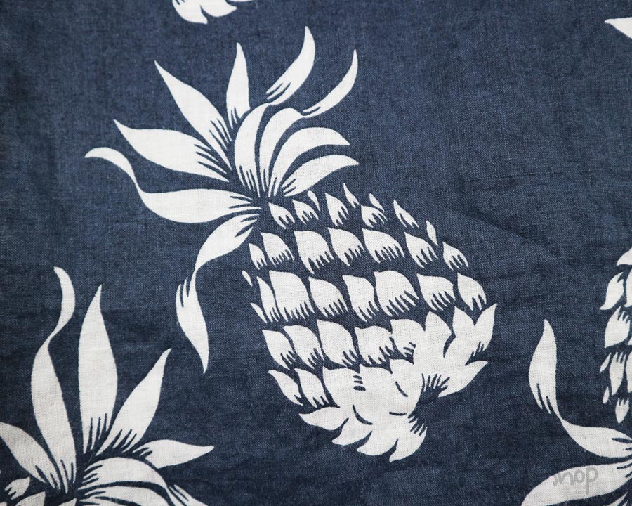  เสื้อฮาวาย BLACK FLAME ลาย สับปะรด