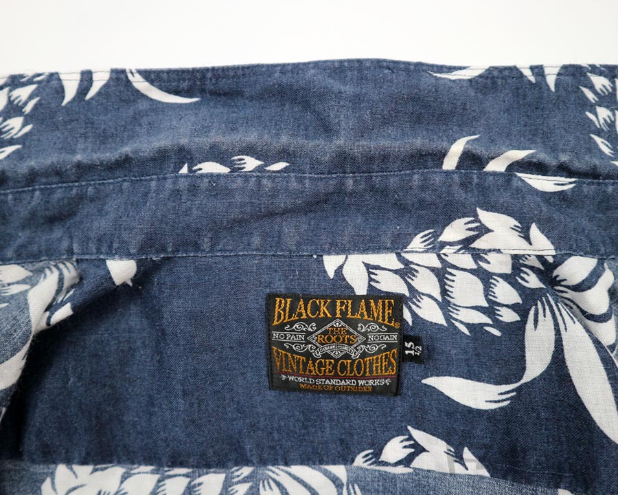  เสื้อฮาวาย BLACK FLAME ลาย สับปะรด