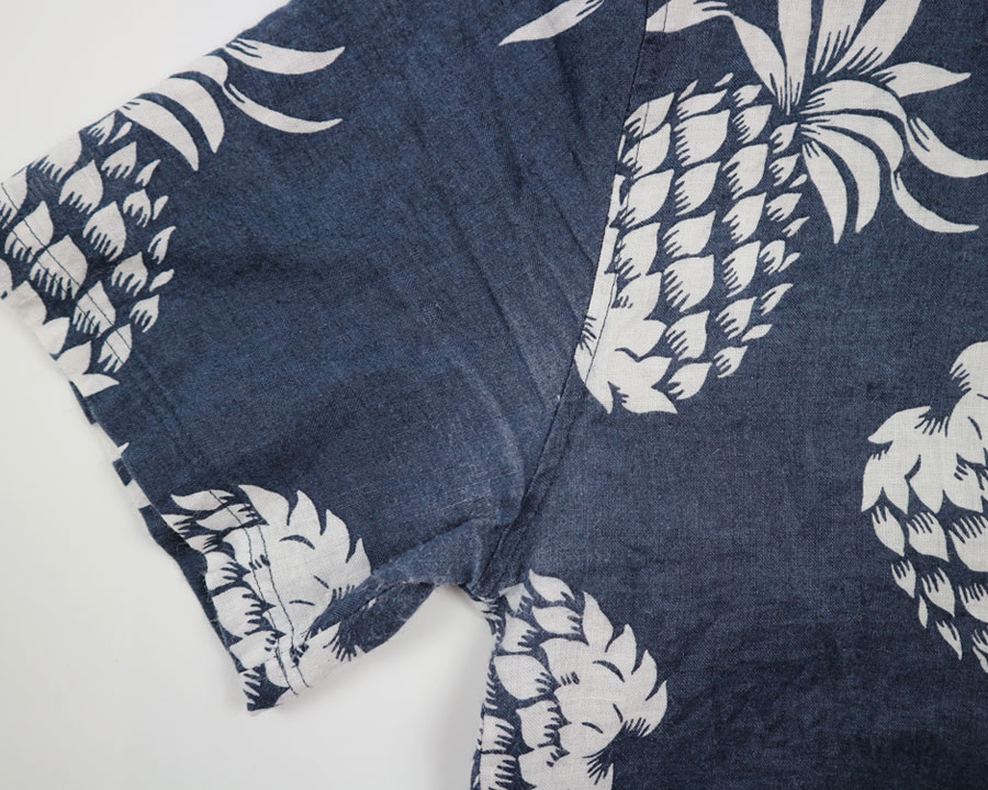  เสื้อฮาวาย BLACK FLAME ลาย สับปะรด