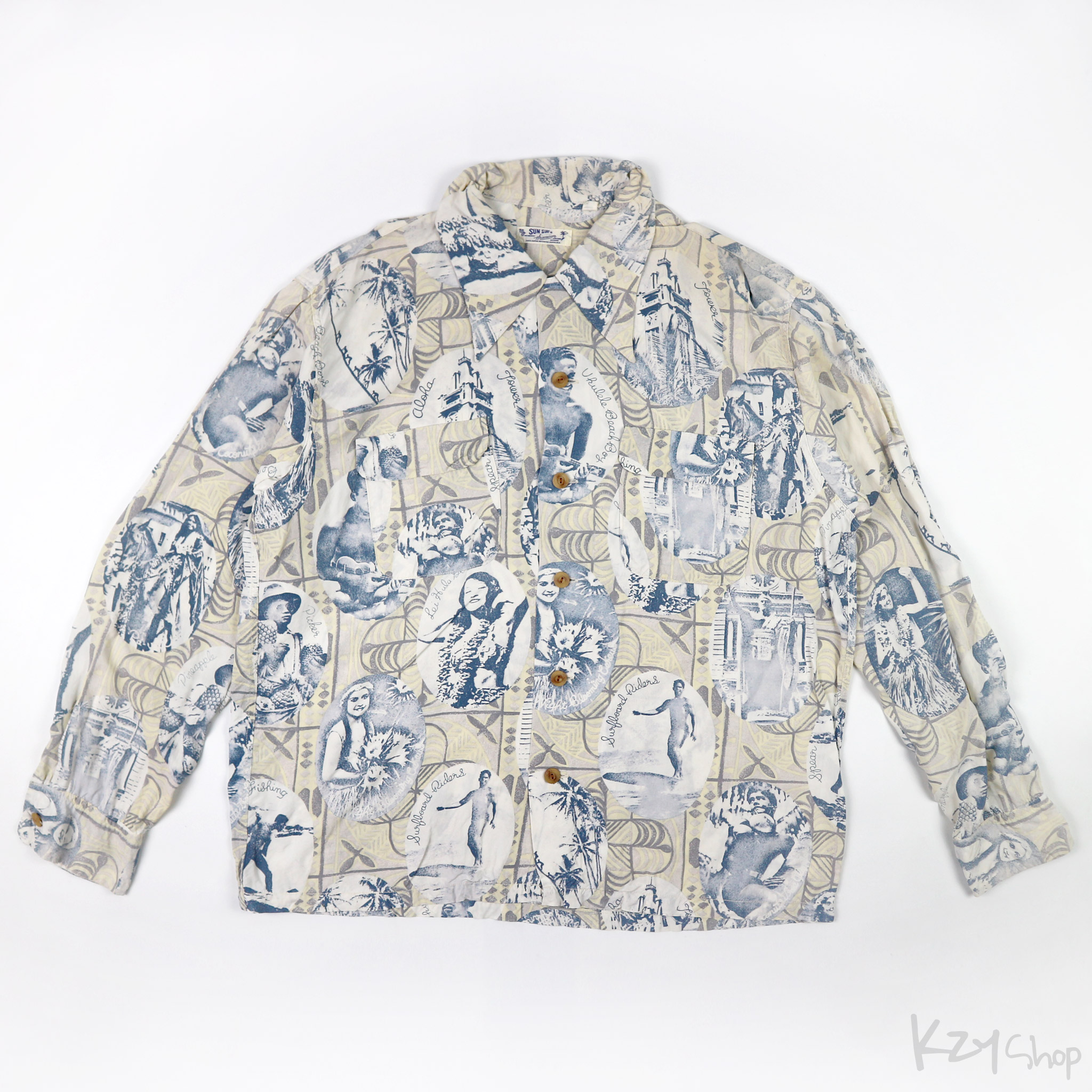 เสื้อฮาวายแขนยาว SUN SURF - M22173