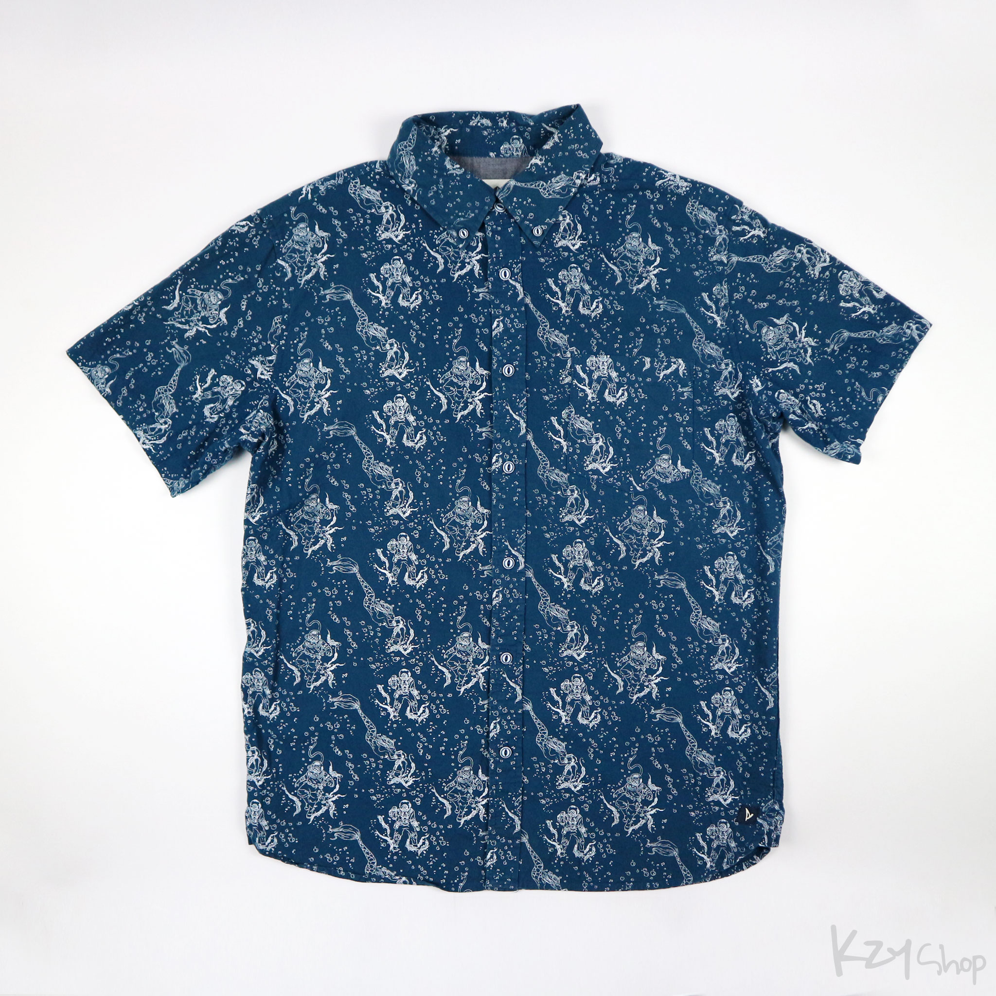  เสื้อฮาวาย SPERRY ลาย นักดำน้ำกับนางเงือก