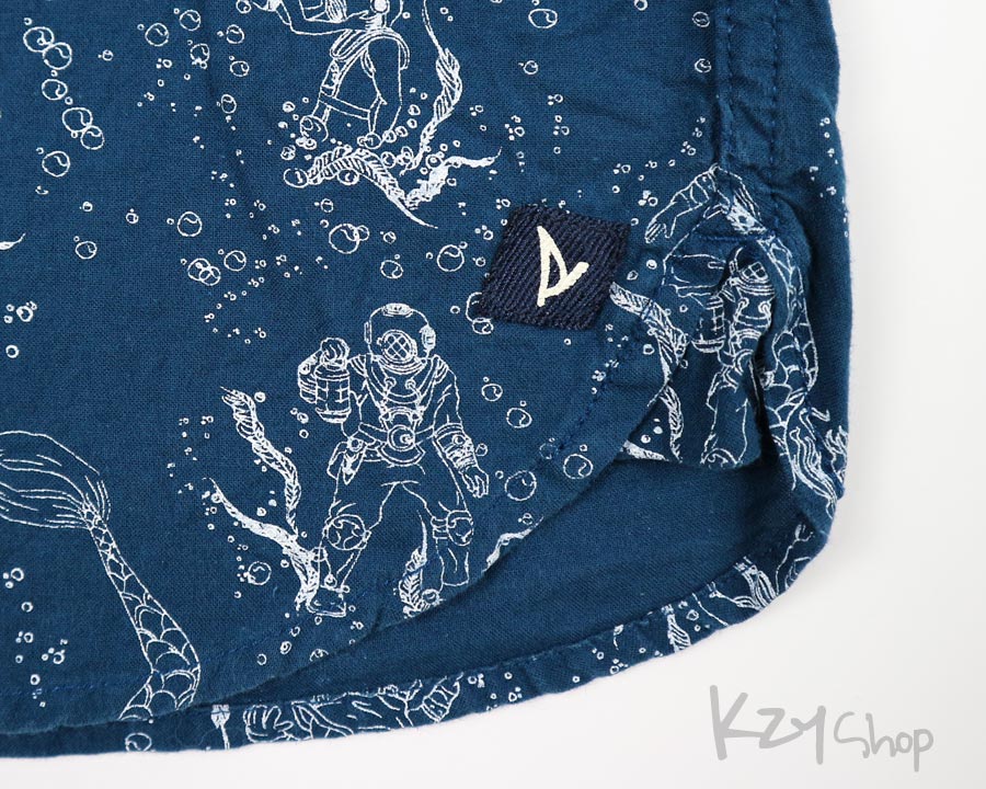  เสื้อฮาวาย SPERRY ลาย นักดำน้ำกับนางเงือก