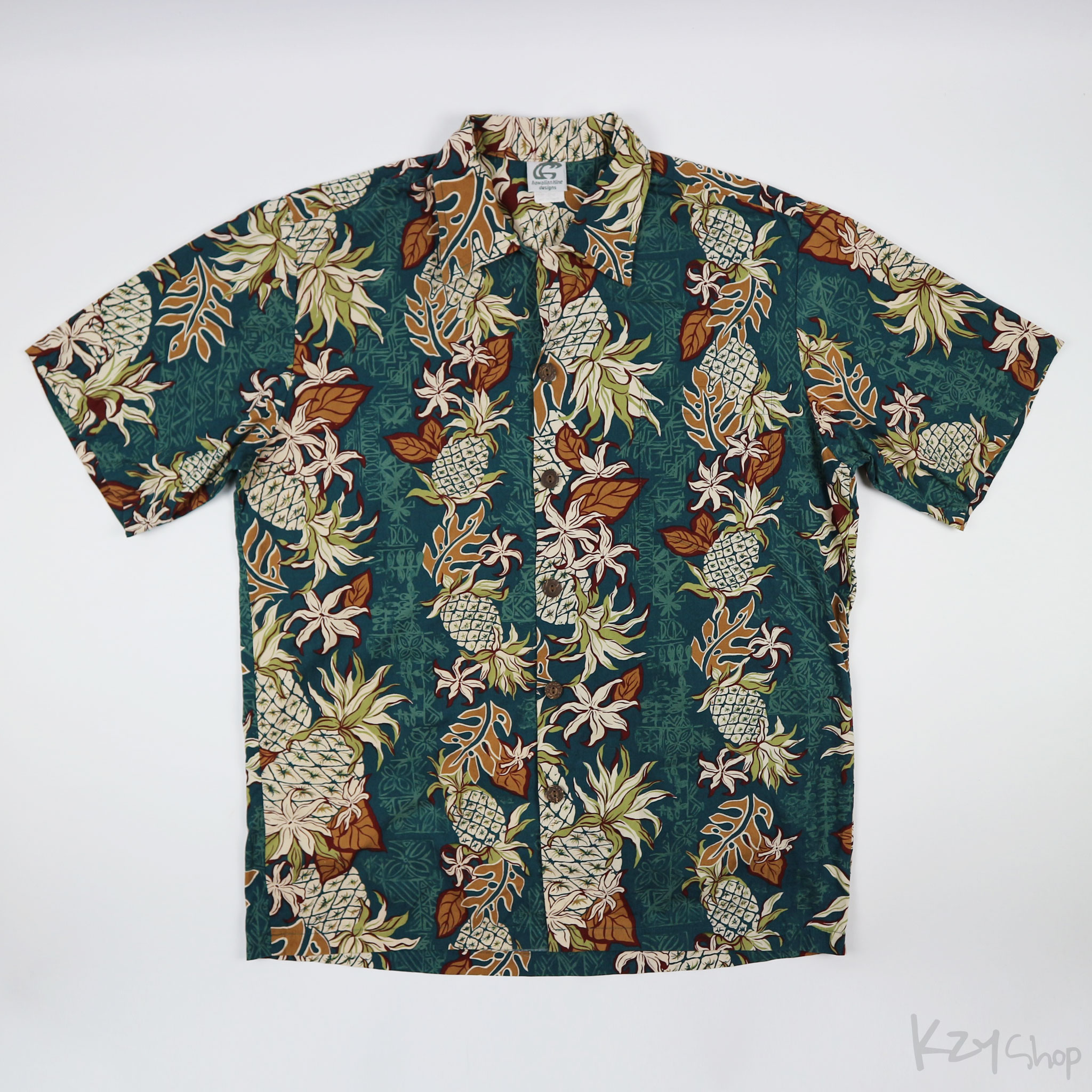  เสื้อฮาวาย hawaiian Kine designs ลาย สับปะรด