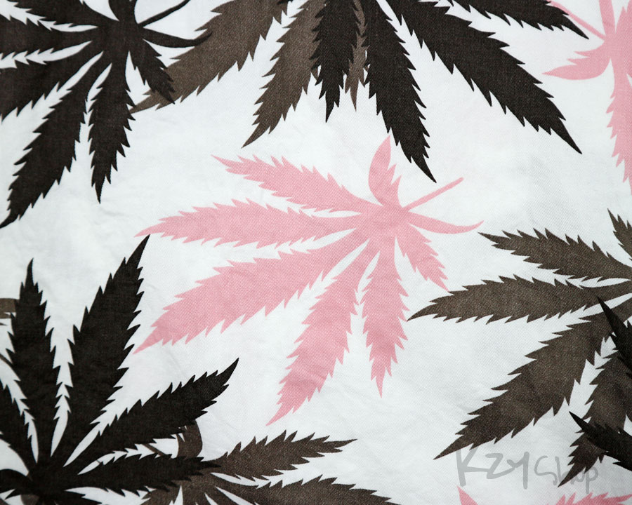  เสื้อฮาวาย Rainbow Stitch ลาย ใบกัญชา